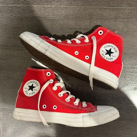 Converse Shoes Chuck Vintage Canvas Red High Top Poshmark